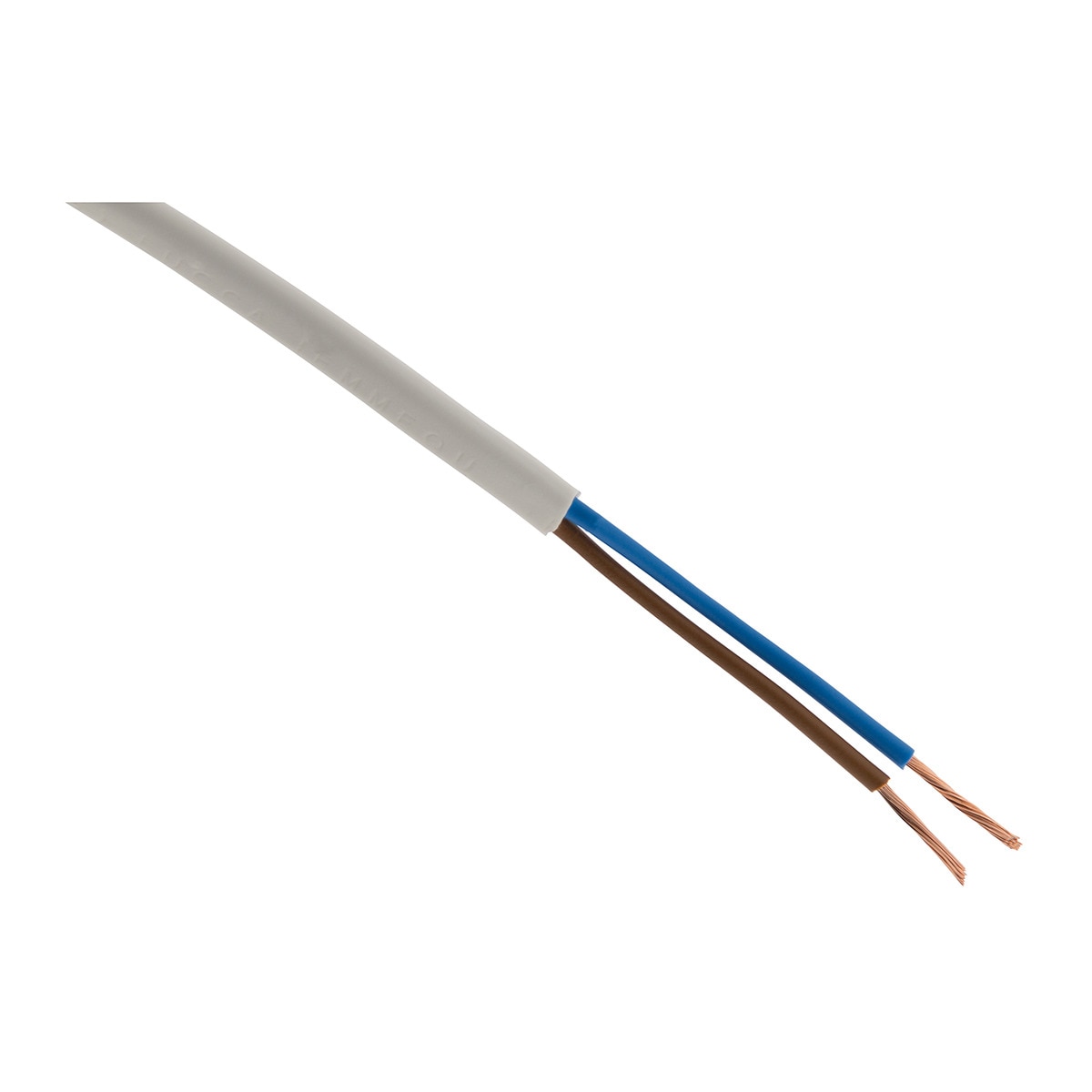 Cable H03VVH2-F - 2x0,75 mm² - 10 m Blanco-1
