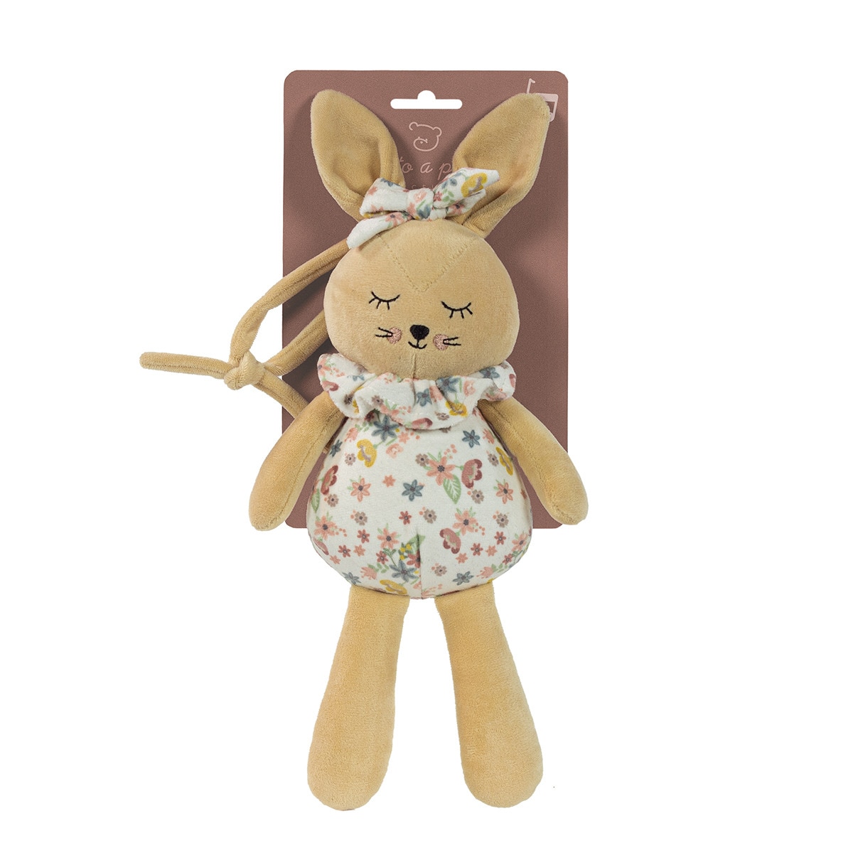 Peluche conejo Pasito a Pasito musical Mr&Mrs rabbit Rosa claro-5