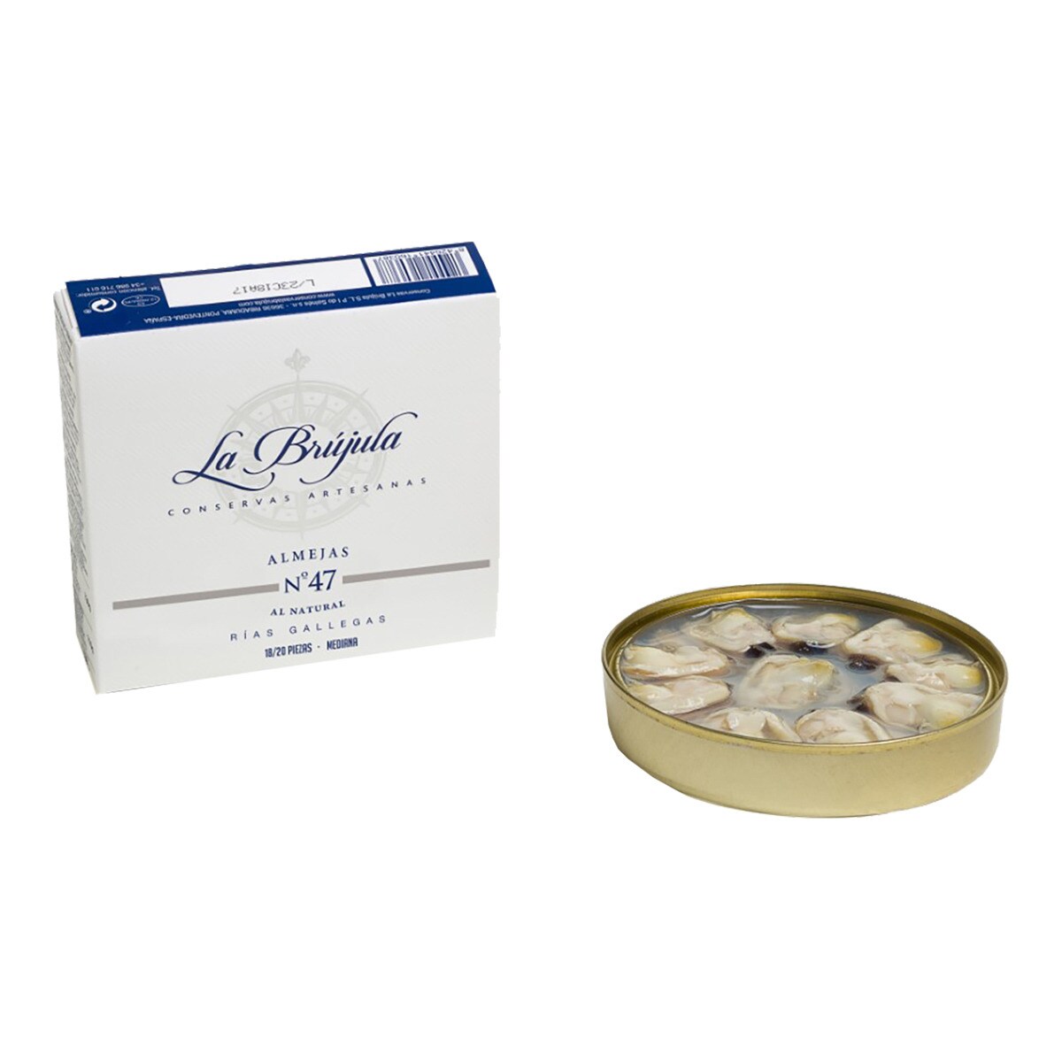 Palourdes au naturel Nº 47 18/20 pièces La Brújula