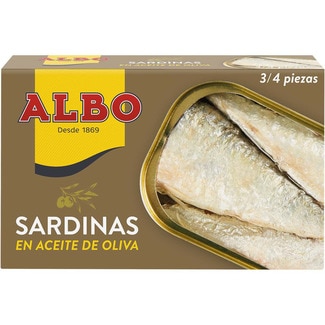 sardinas en aceite de oliva lata 85 g neto escurrido - Albo