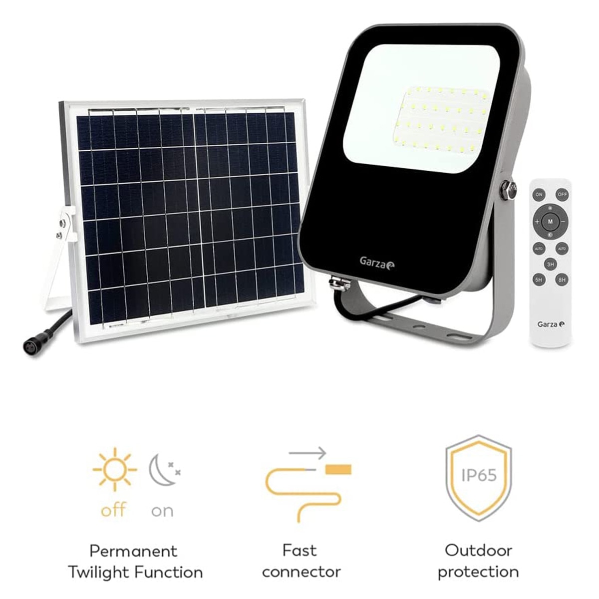Proyector LED Exterior Solar Programable 200W 6500K Negro-2