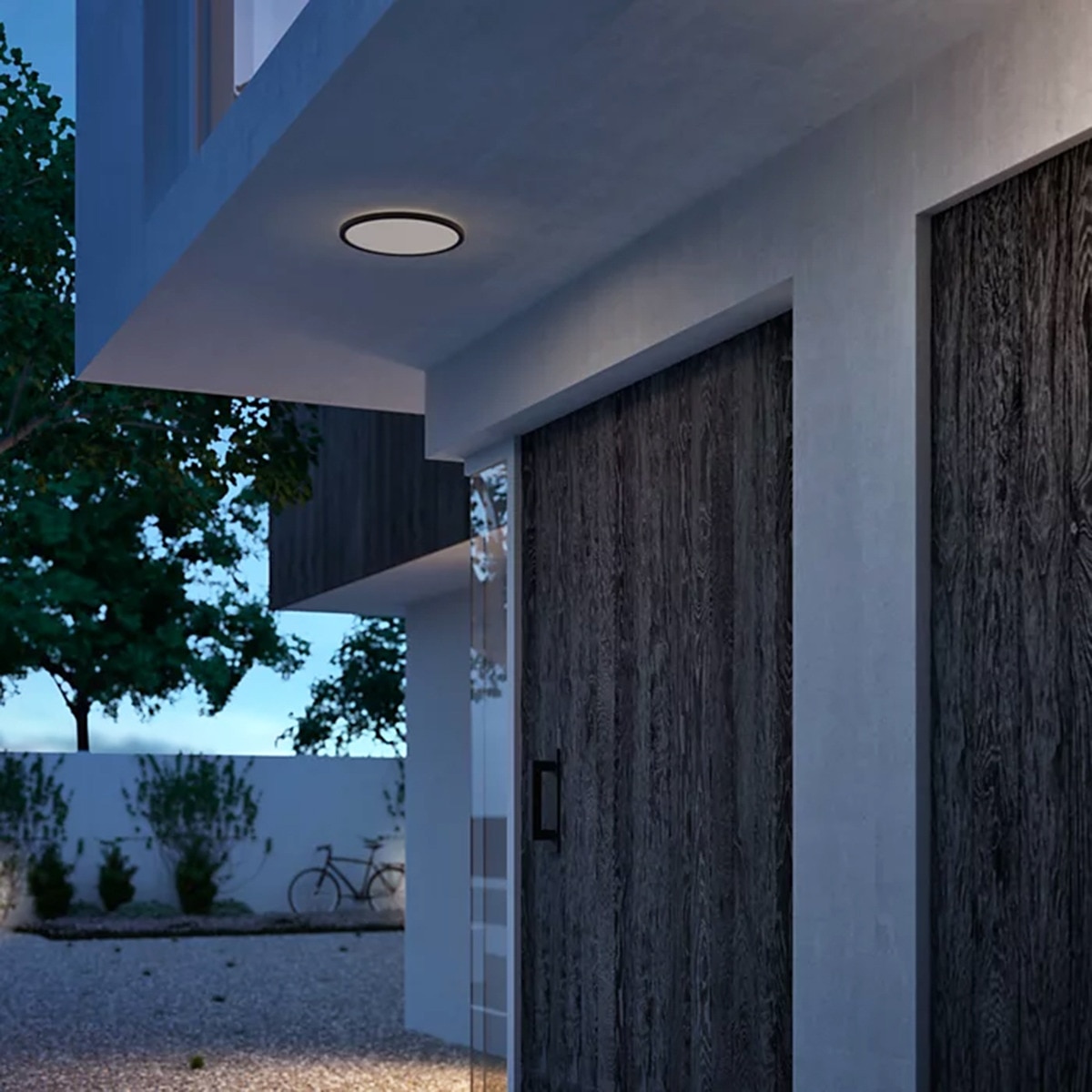 Plafón Exterior Superslim 15W 4000K Negro-2