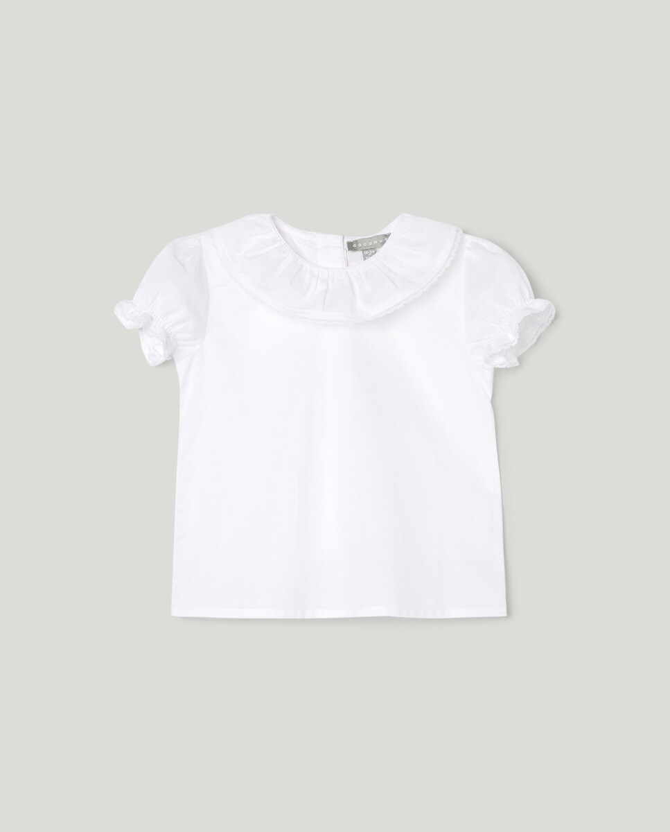 Chemisier à manches courtes et collerette