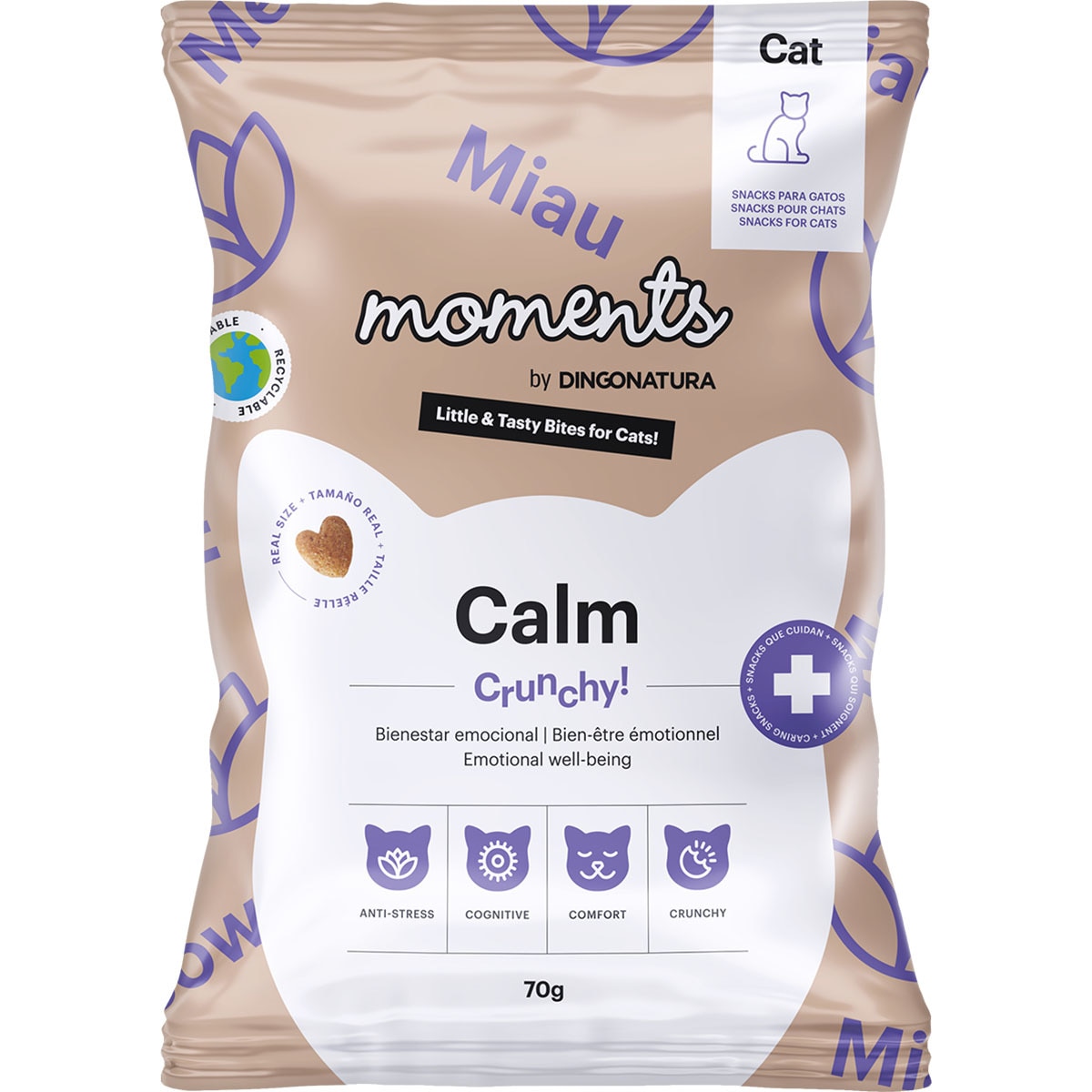 Calm snacks para gatos bienestar emocional envase 70 g