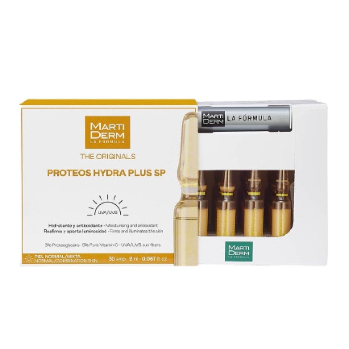 30 Ampolas Proteos Hydra Plus Sp Martiderm 2