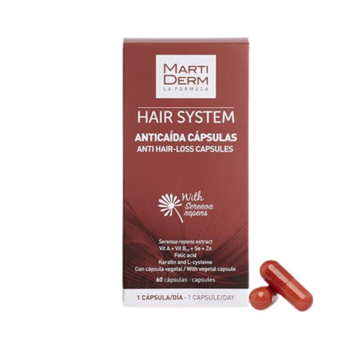 60 Cápsulas Anti-queda Martiderm 1