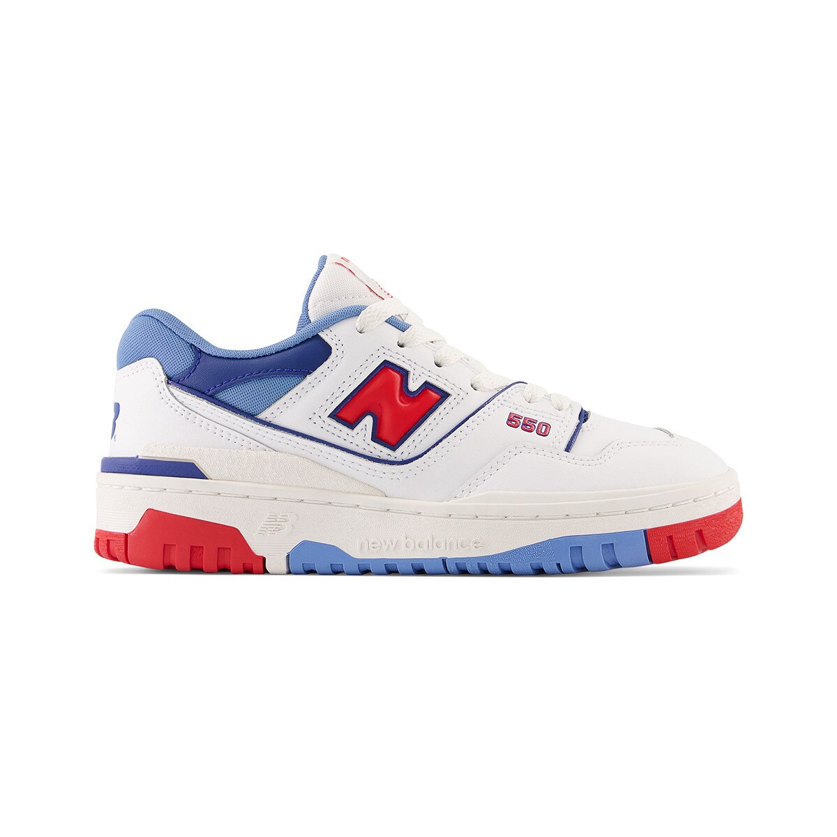 Sapatilhas Casual de Criança Retro Basket 550 Branco / Vermelho-1