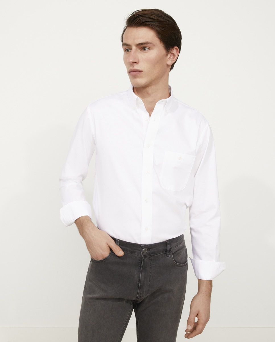 Chemise classic fit oxford unie repassage facile