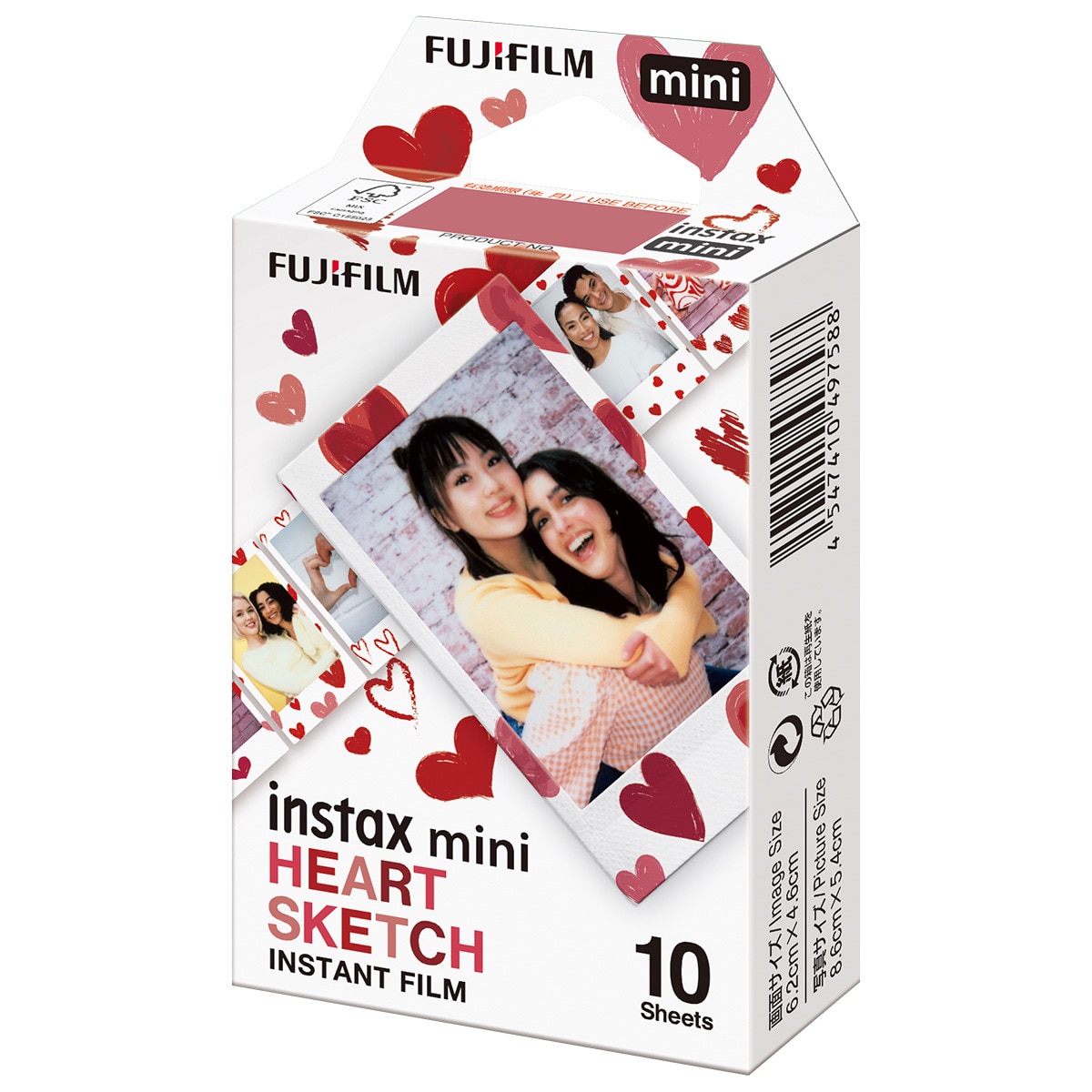 Imagem 0 de Carga Fujifilm Instax Mini Hearts Sketch 10 folhas