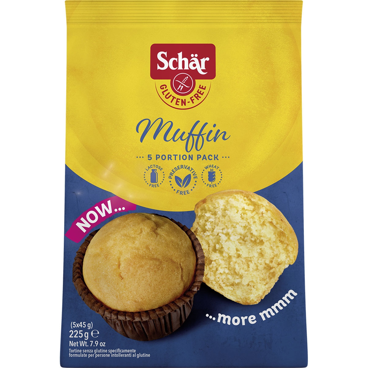 muffins con yogurt sin gluten, sin lactosa y sin aceite de palma envase 225 g