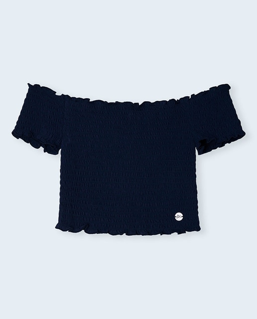 Imagen 0 de Crop top de niña escote barco