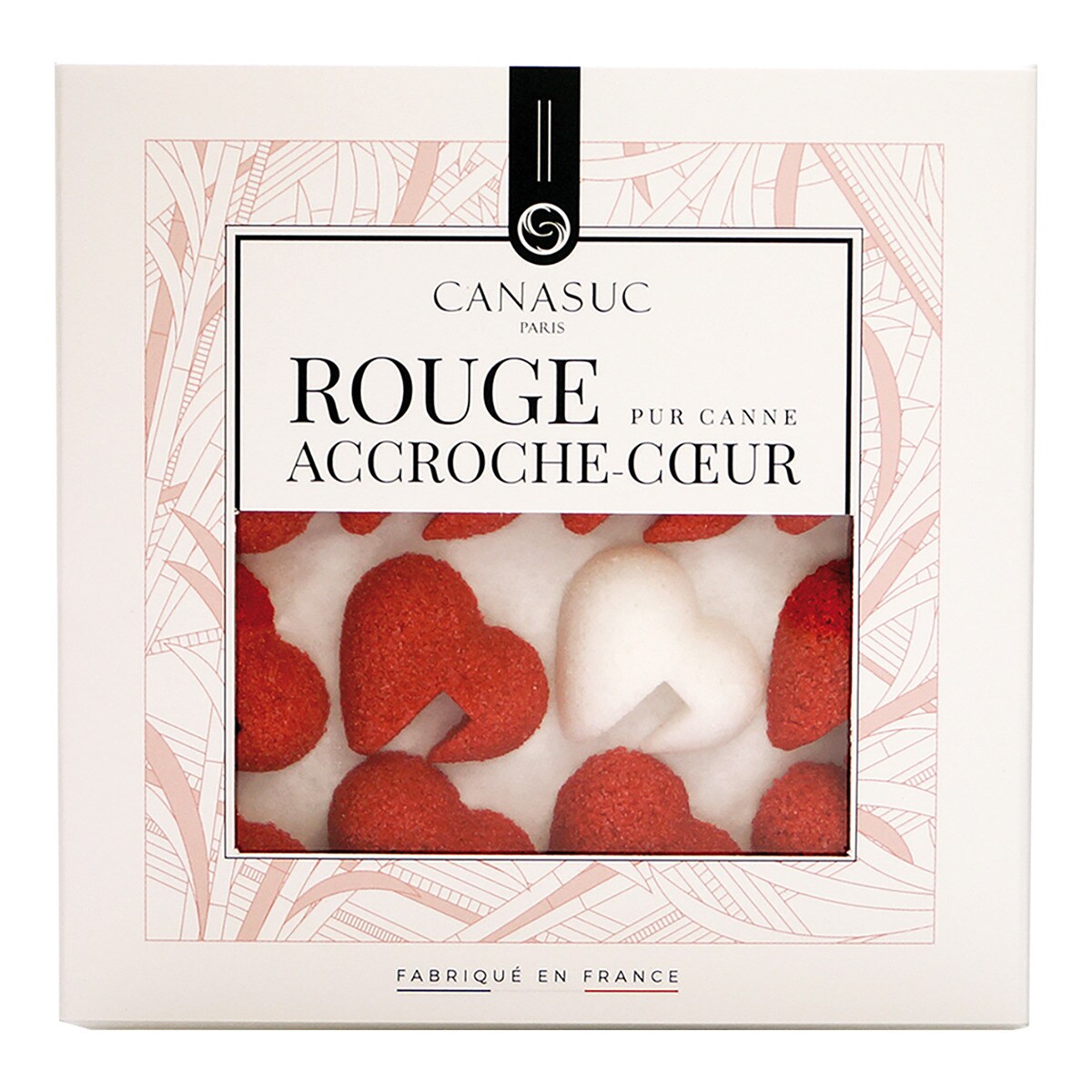 Sucres de canne en forme de c?ur Rouge AccrocheC?ur Canasuc