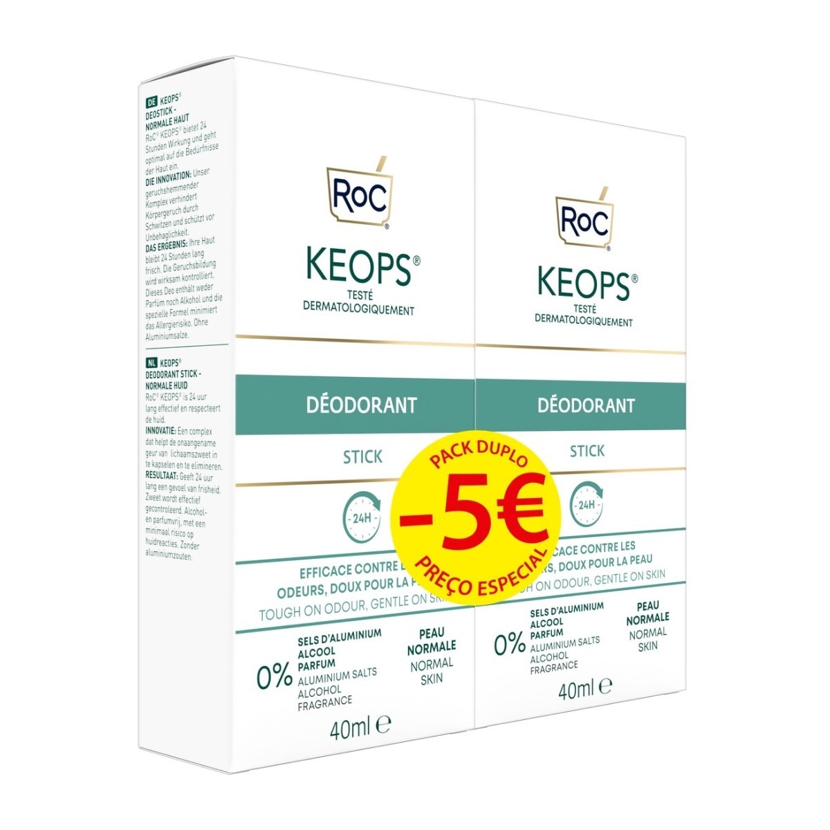 Imagem 0 de Duo Desodorizante Keops - 2x40 ml