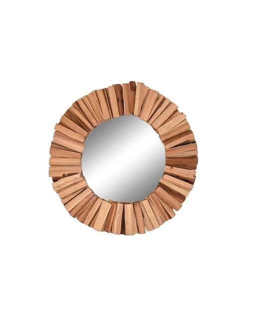 Imagen 0 de Espejo abeto cristal 60x4x60 troncos envejecido