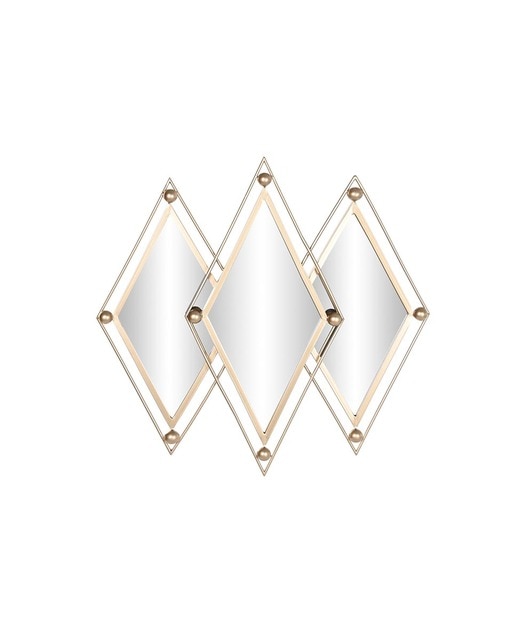 Imagen 0 de Espejo metal espejo 80,5x2,5x80 dorado