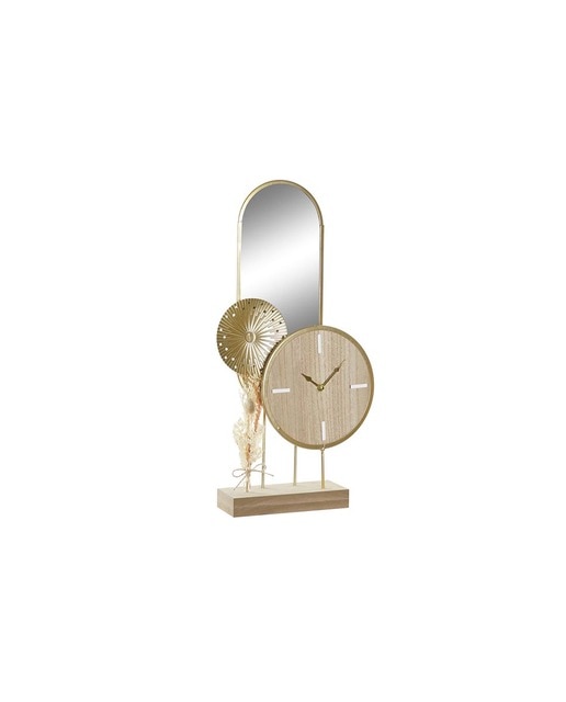 Imagen 0 de Reloj sobremesa mdf metal 26x8x53 espejo natural