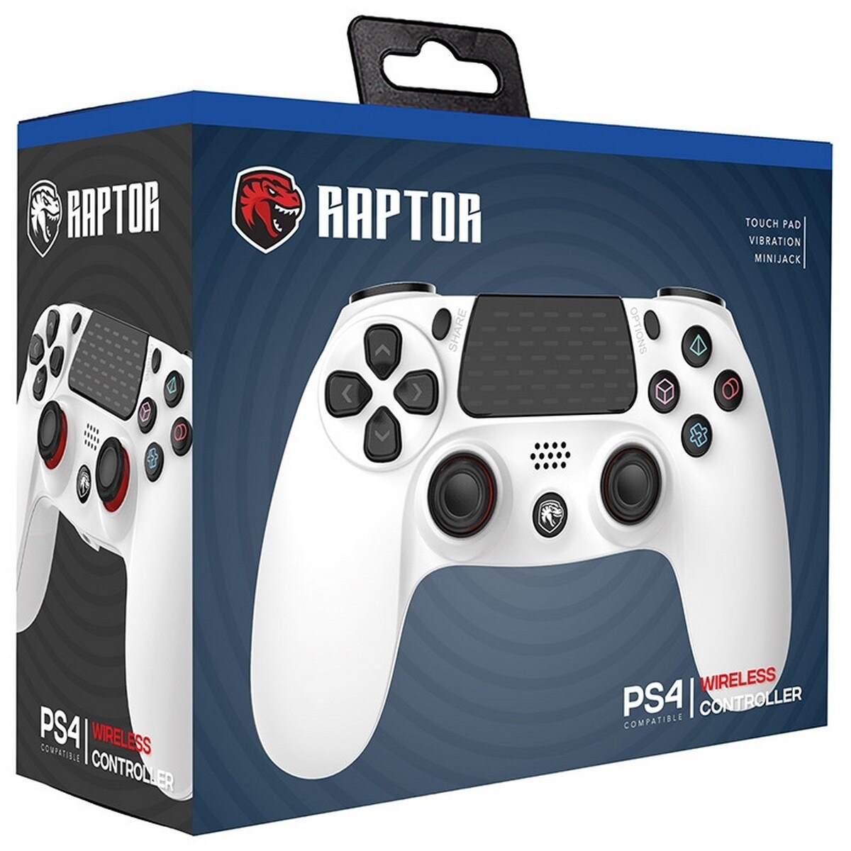 Comando Sem Fios Raptor - PlayStation 4 Branco-1