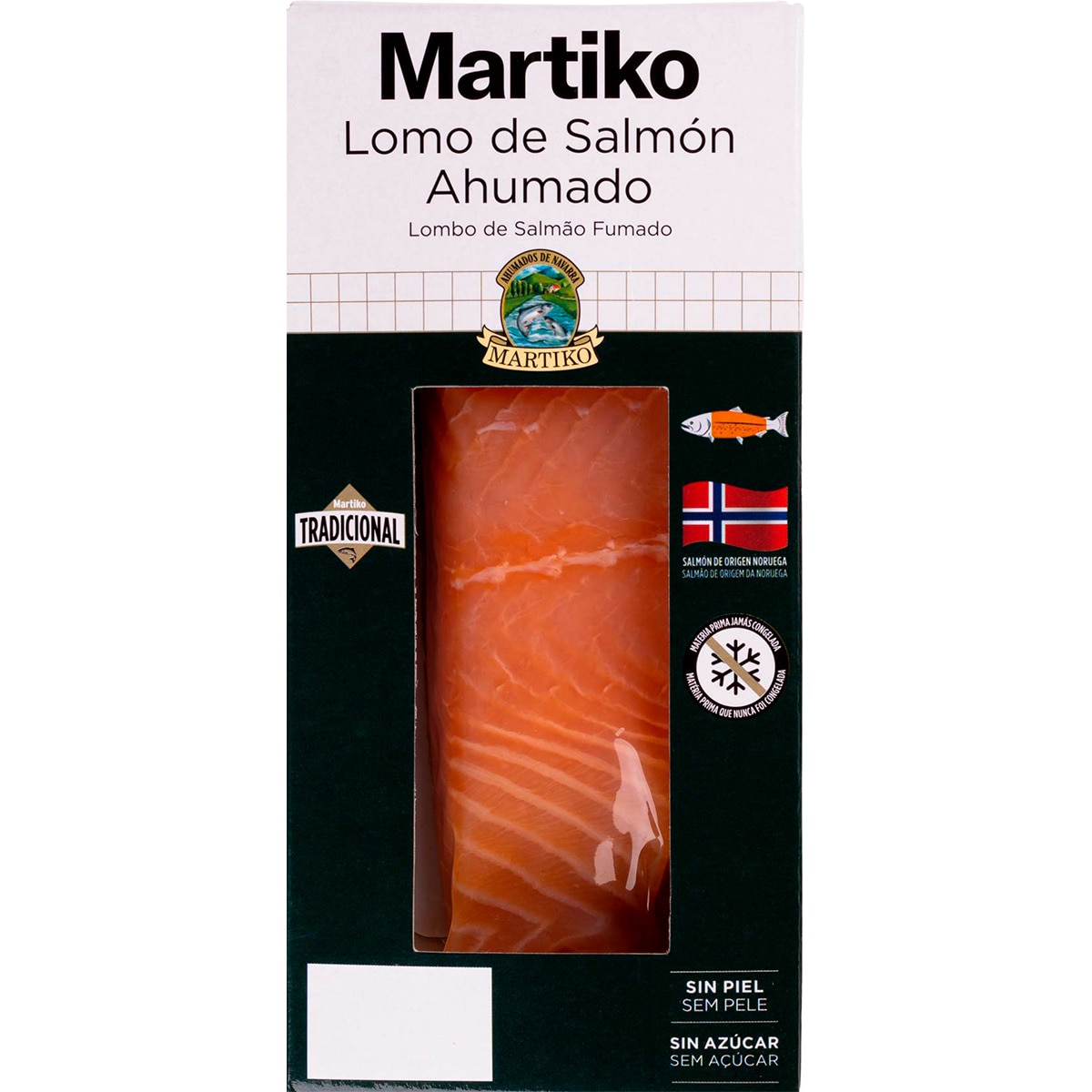 Lombo de Salmão Fumado embalagem 150 g