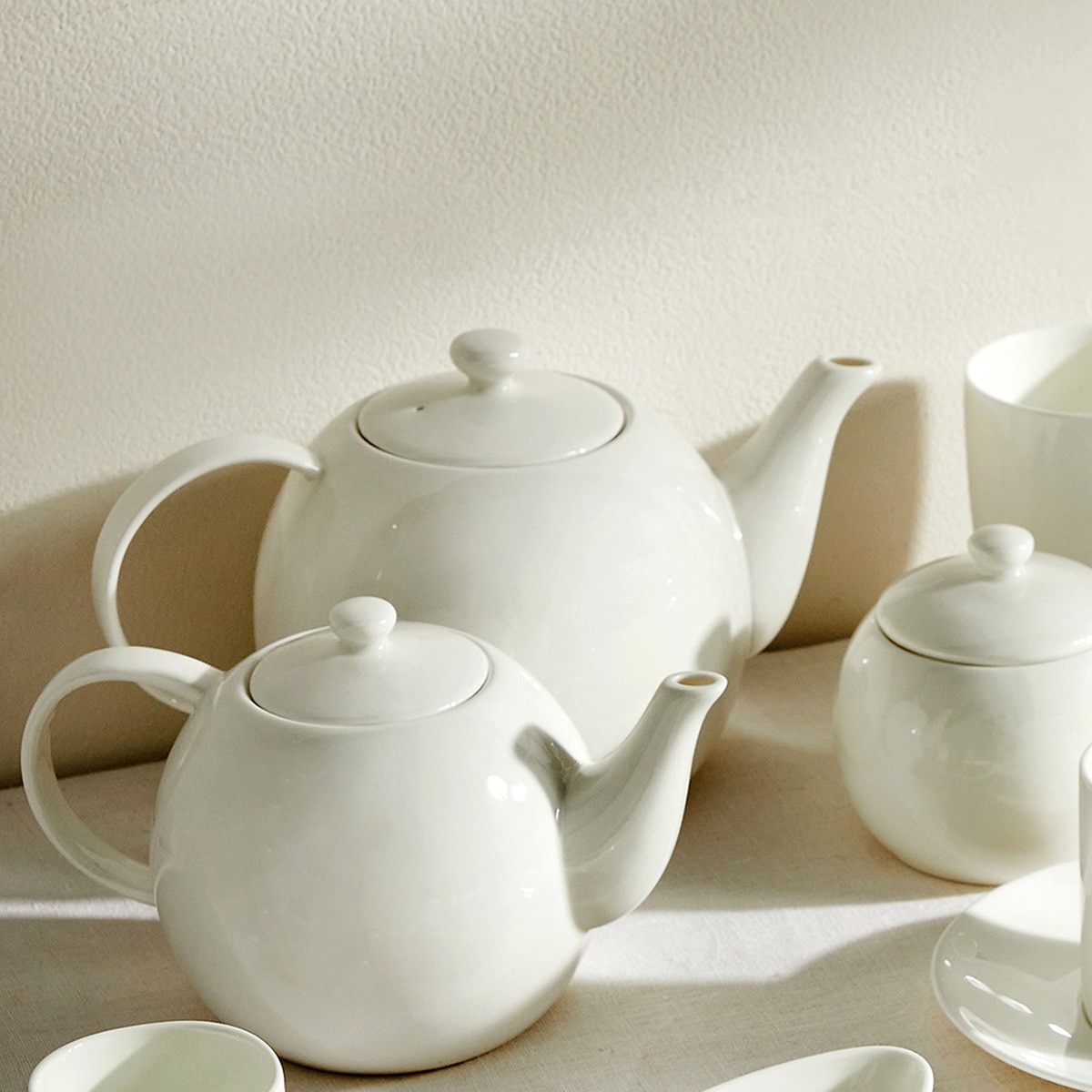 Açucareiro redondo Bone China Essential El Corte Inglés Branco-5