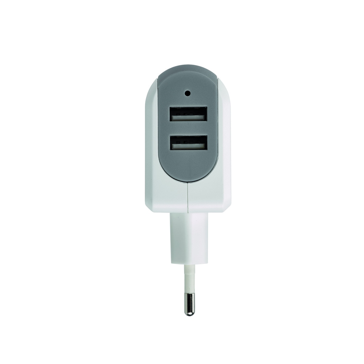Carregador Smart Charge 2 USB A 24 W Branco / Cinzento-2