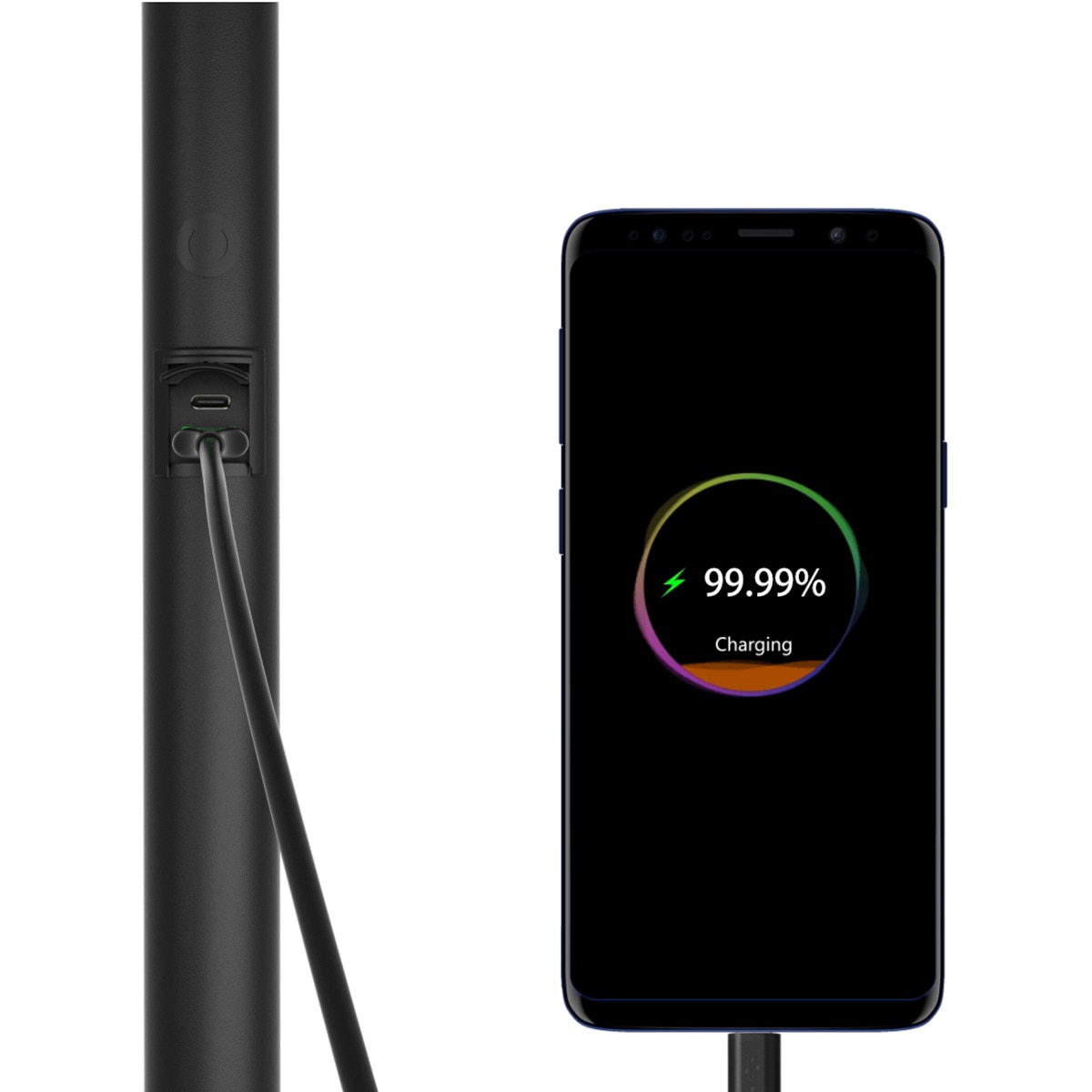 Aplique Exterior Solar 3 Posiciones 12W 3000K Negro-2
