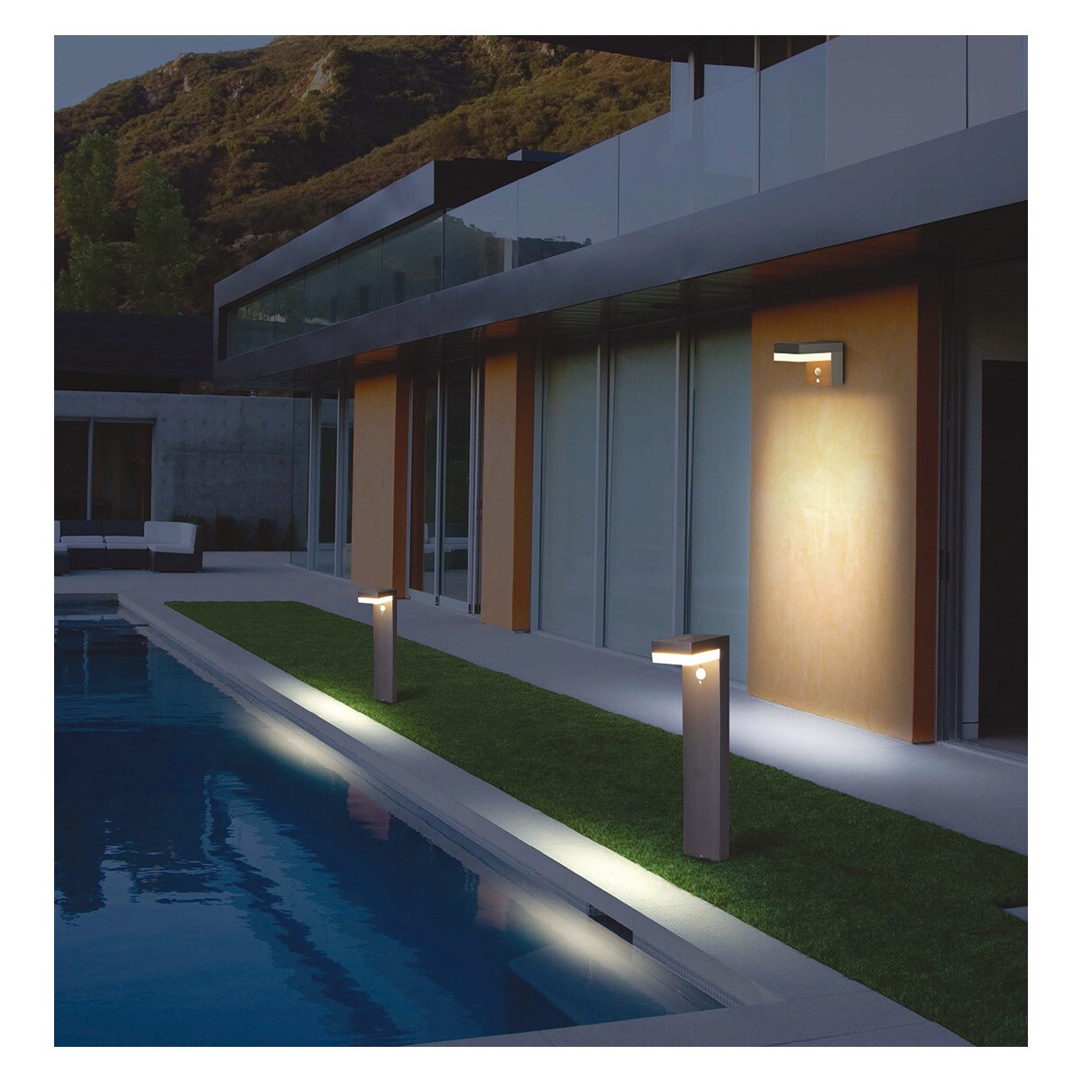 Aplique Exterior Solar Denver 6W 3000K Negro-2