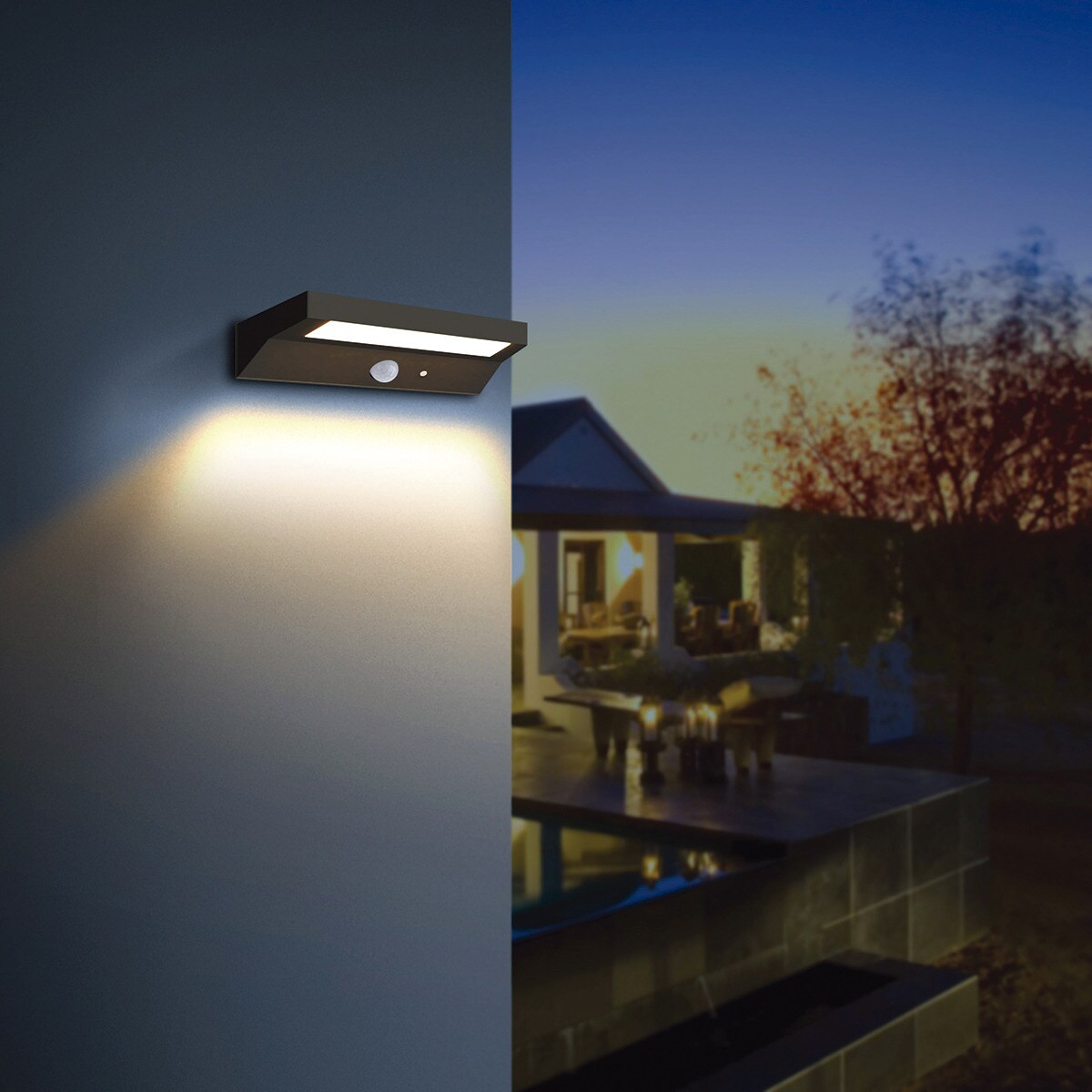 Aplique Exterior Solar Dallas 6W 3000K Negro-2