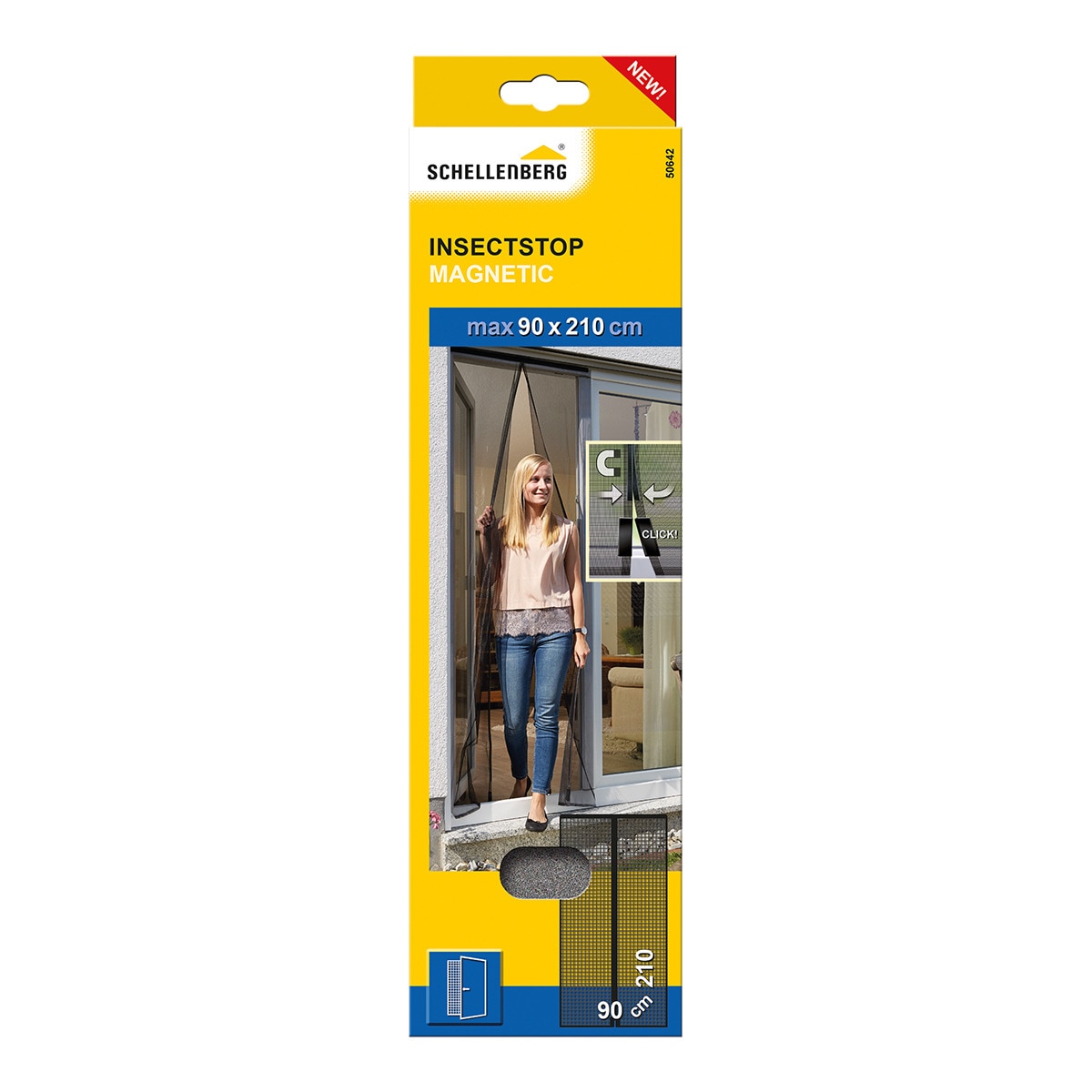 Mosquitera Magnética Puertas 90 x 210 cm Antracita-6