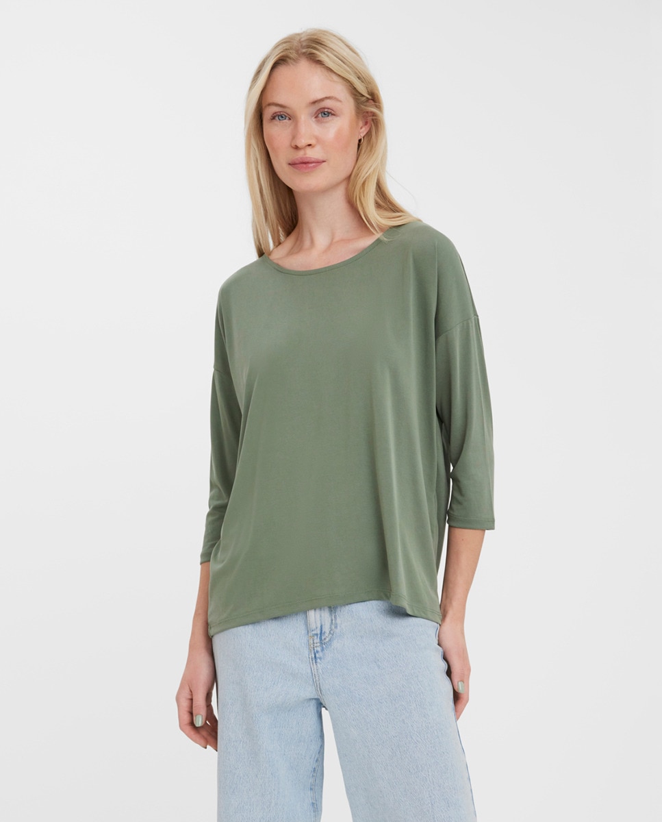 Tshirt fluide à manches 3/4 tombantes