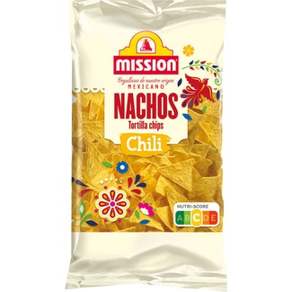 nachos tortilla chips chili paquete 200 g - Mission