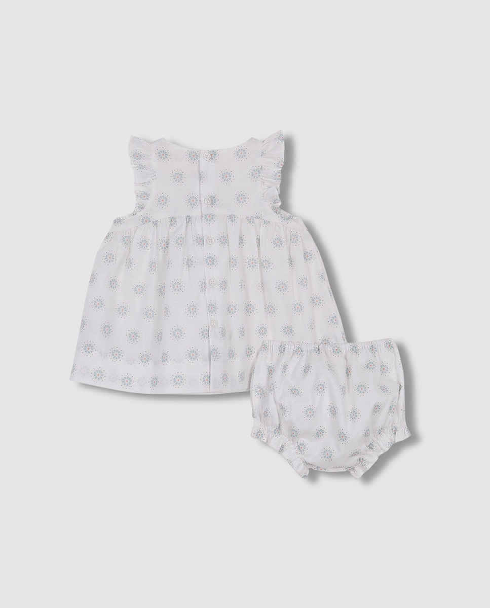 Ropa Niña Vestido Liberty Para Bebé Gocco Estampado Ranita Con
