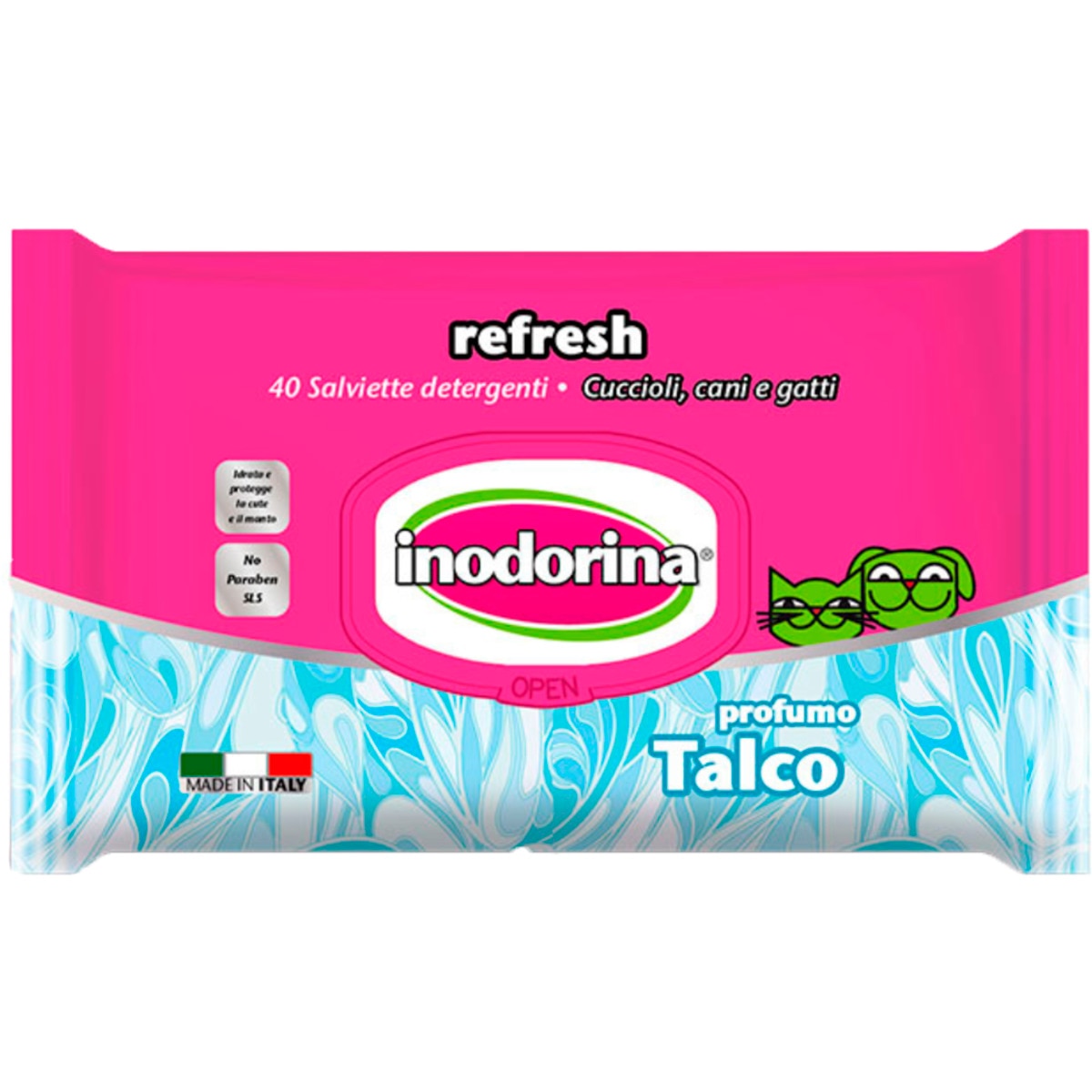 Toalhitas Refresh Talco embalagem 40 unidades