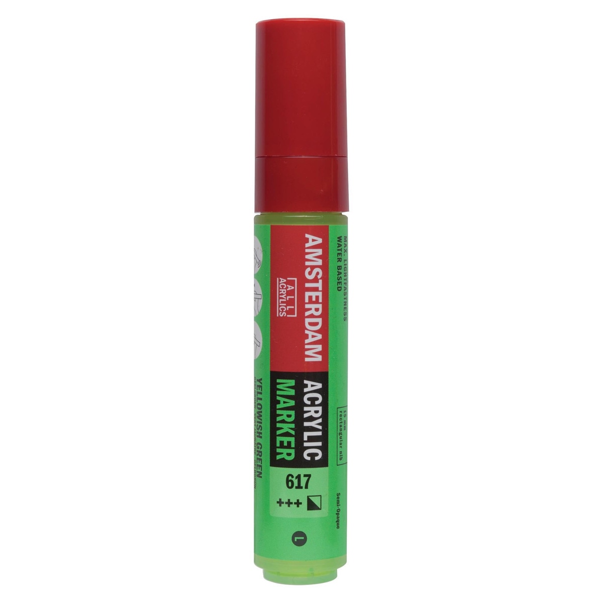 Marcador de Tinta Acrílica com Ponta de 15 mm - Verde Amarelo Verde-1
