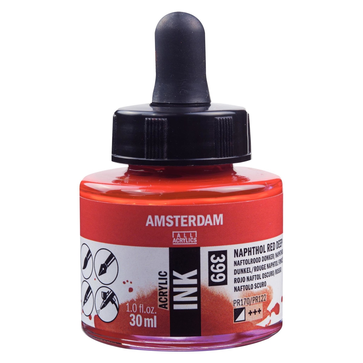 Bote de tinta acrílica de 30 ml Ámsterdam rojo naftol oscuro Rojo-1
