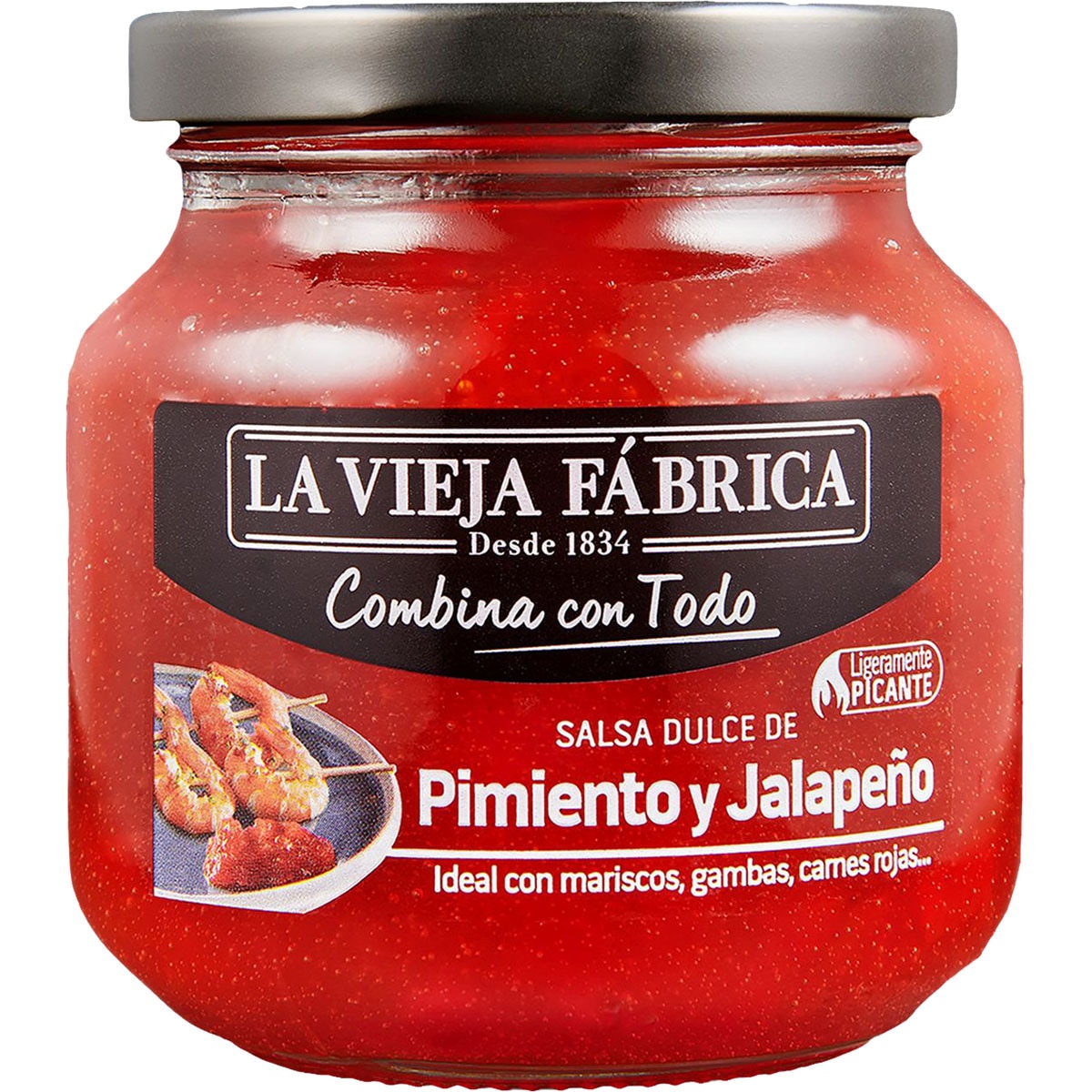 salsa dulce de pimiento y jalapeño ligeramente picante frasco 280 g neto escurrido