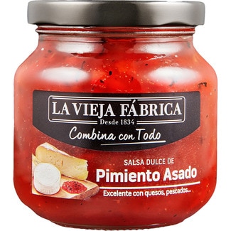 salsa dulce de pimiento asado frasco 280 g neto escurrido - La Vieja Fabrica