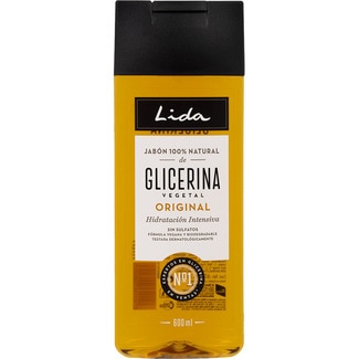 gel de baño glicerina natural botella 600 ml - Lida