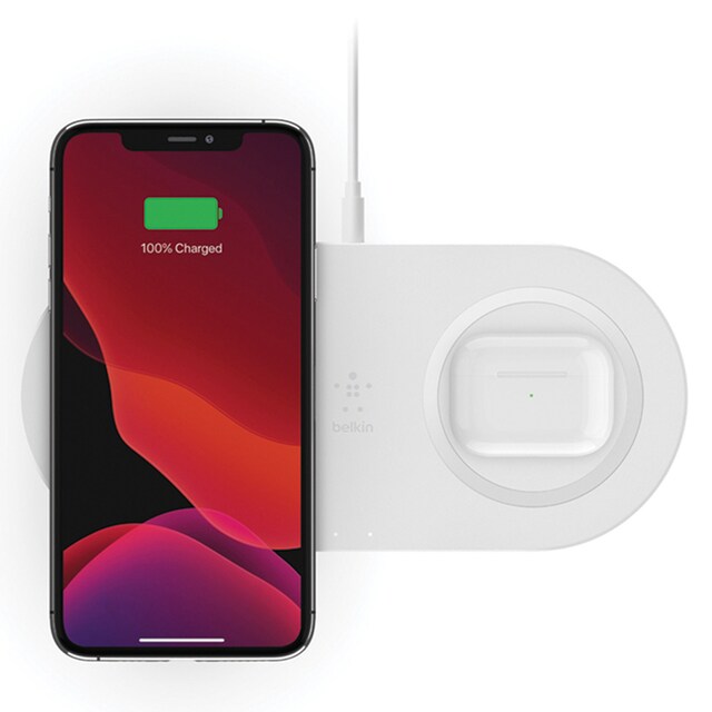 Imagem 0 de Base de Carga Wireless Belkin Dual Pad - Branco