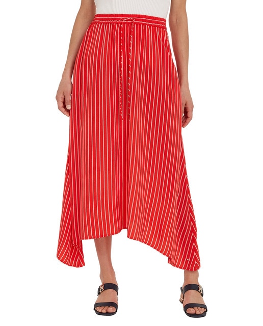 Imagen 0 de Falda midi en cupro estampada