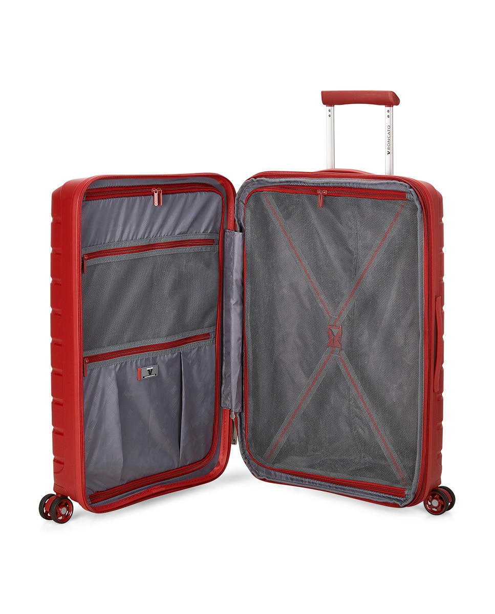 Trolley Médio B-Flying Rígido Expansível até 87 L Vermelho-3