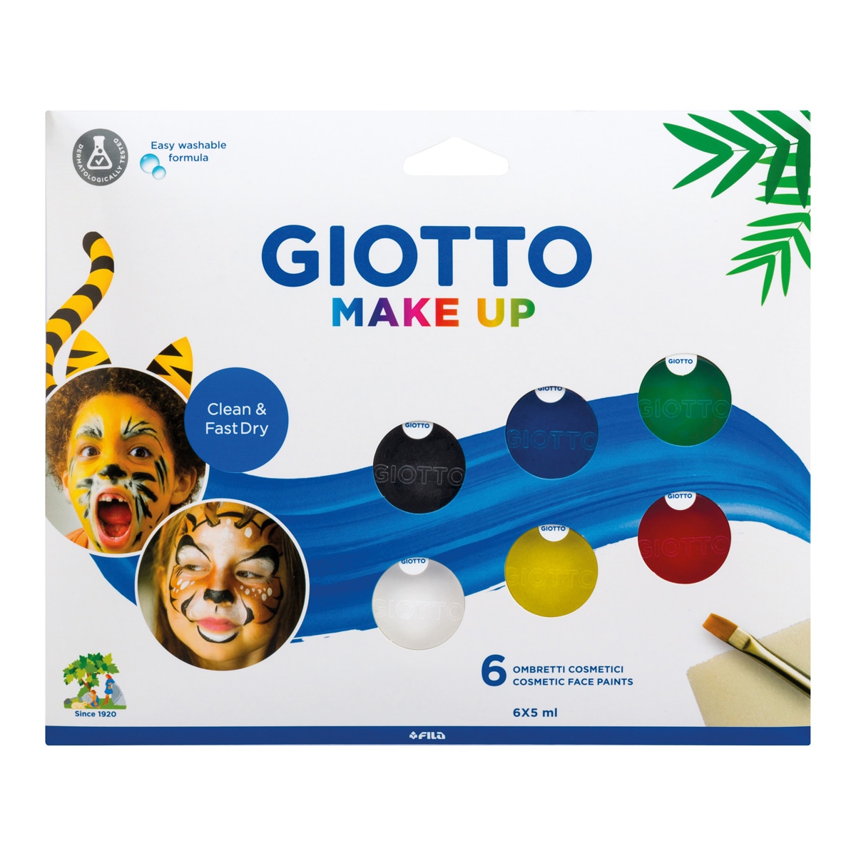 Set 6 unidades x 5 ml pintura facial cosmética Make Up Giotto 1