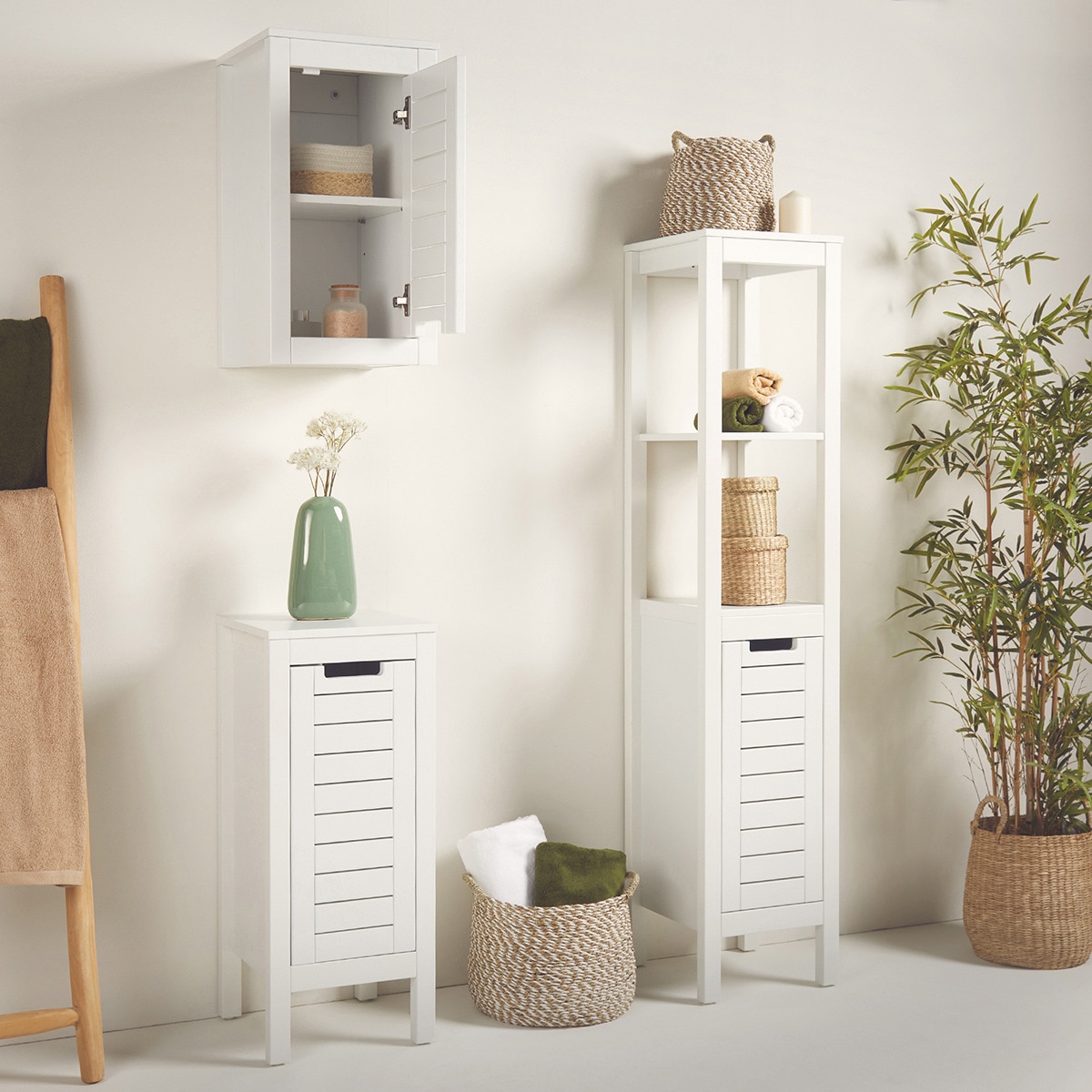 Móvel de Casa de Banho de Parede White II Branco-10