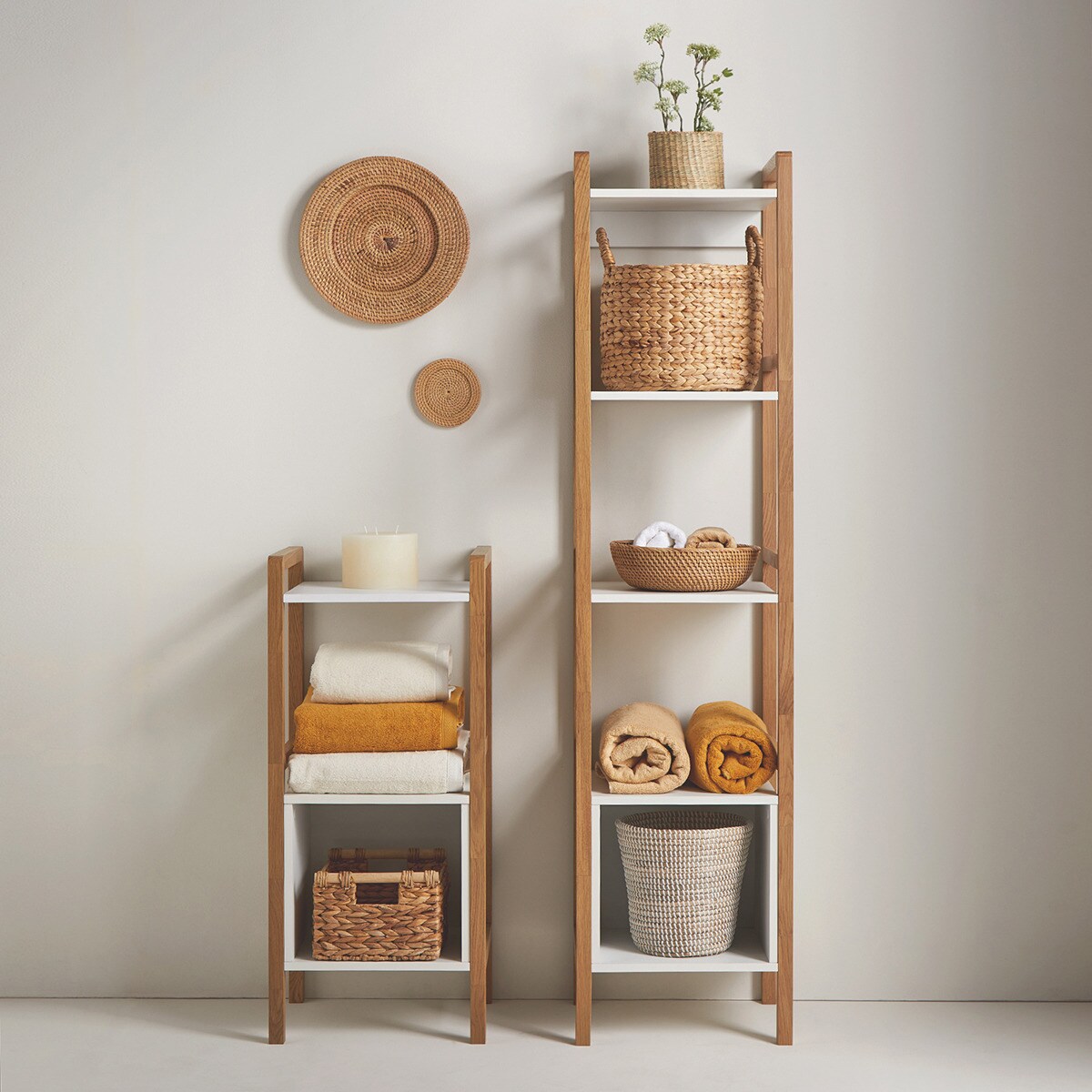 Armário de casa de banho Optimizy Carvalho / Branco-8