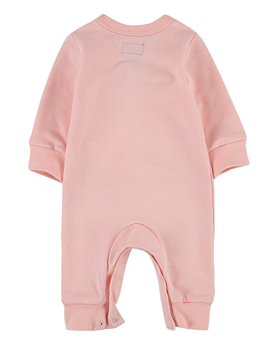 Conjunto de Macacão, Meias e Botas de Tricot de Bebé Rosa-2