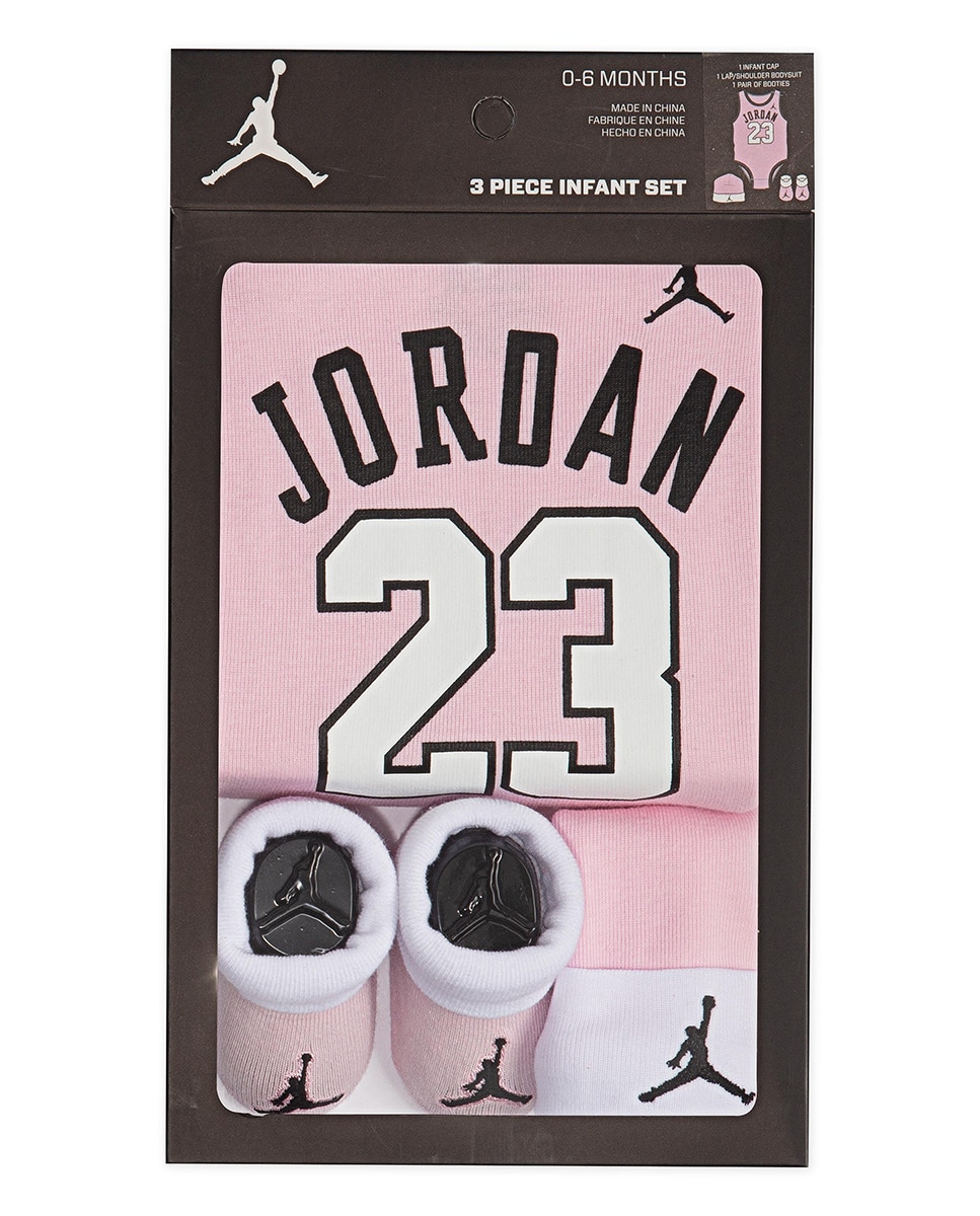 Conjunto de 3 Peças de Bebé - Rosado Rosa-6