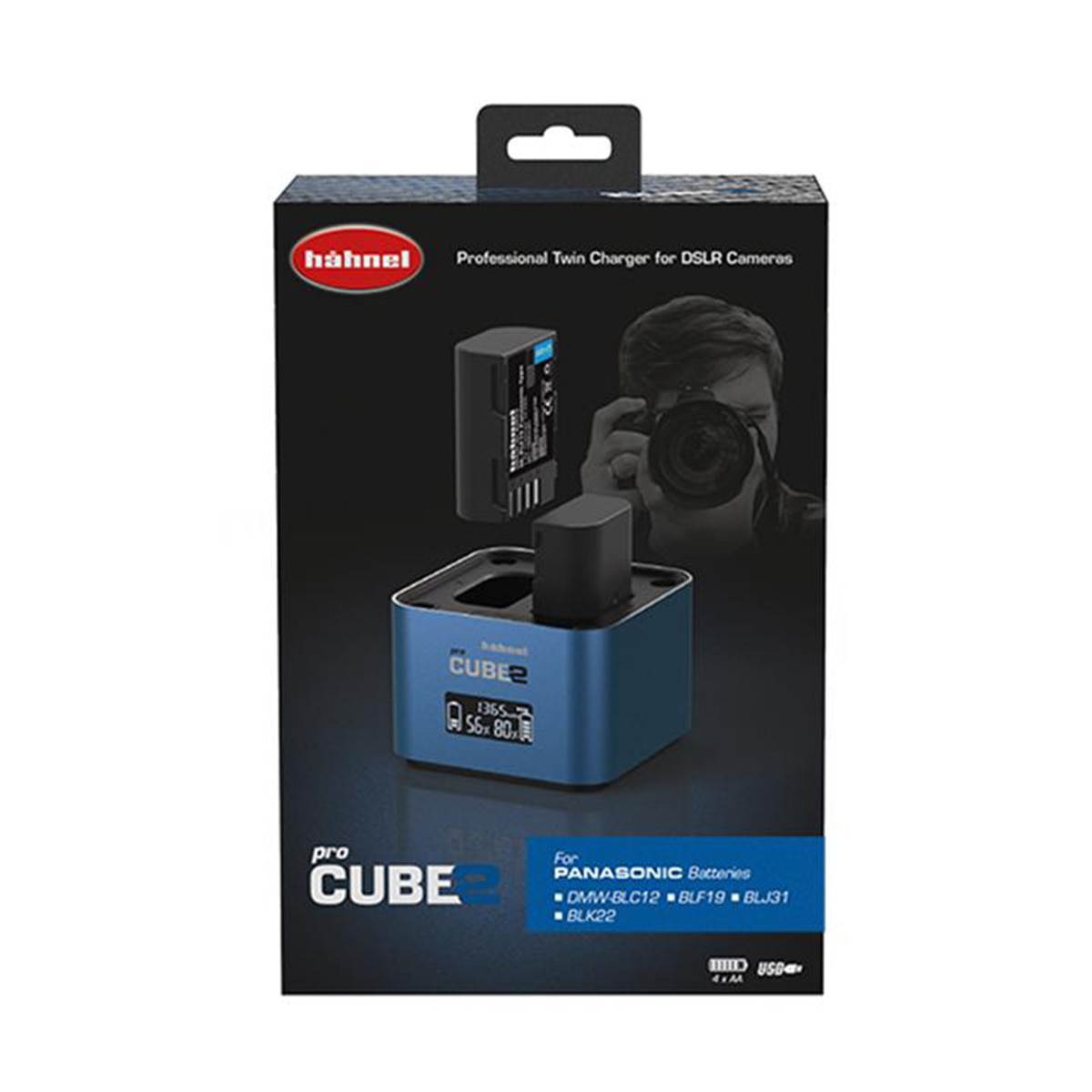 Cargador de baterías/pilas Hähnel ProCube2 para Panasonic Negro-5