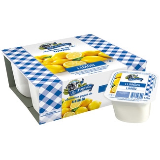 yogur sabor limón sin gluten pack 4 unidades 125 g - La Fageda