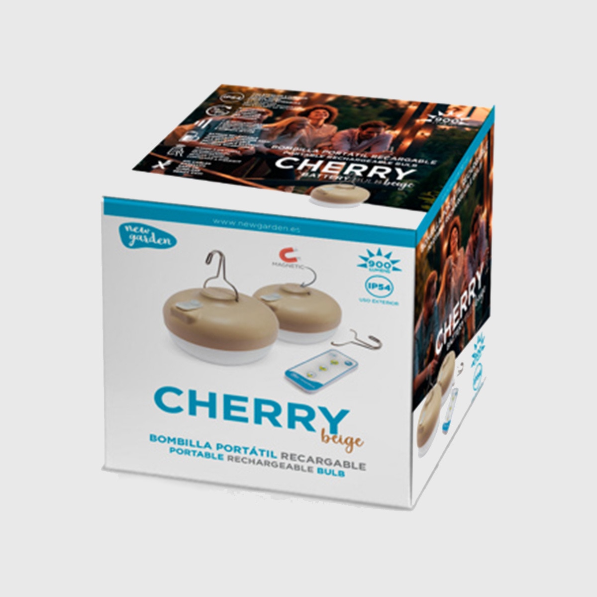 Bombilla Recargable Cherry 9W Beige-4