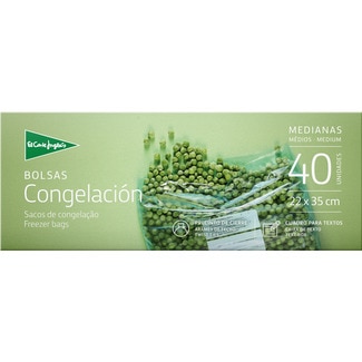 bolsas de congelación con precinto 22x35 cm con cuadro para textos caja 40 unidades - El Corte Ingles
