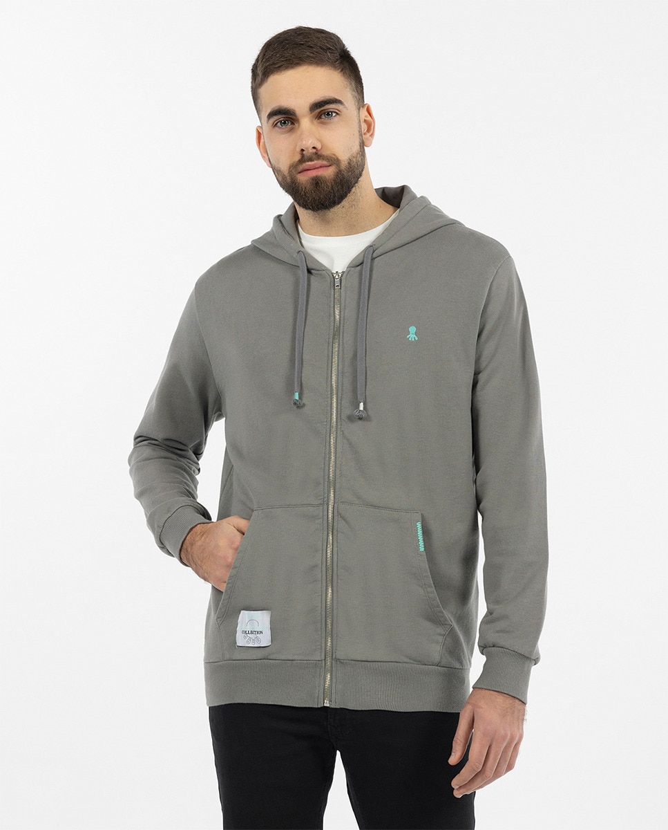 Sweat à fermeture zippé et capuche